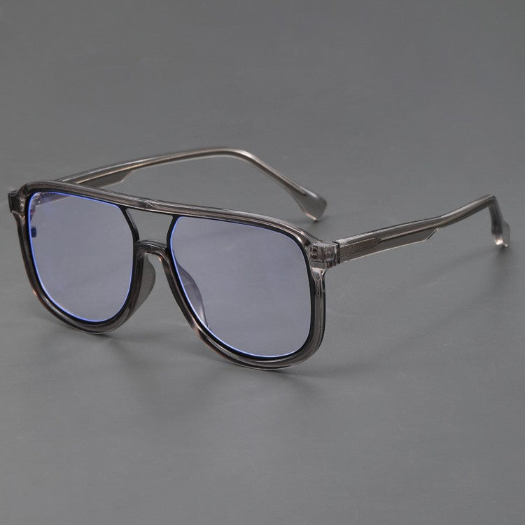 Retro oversized aviator clear glasses