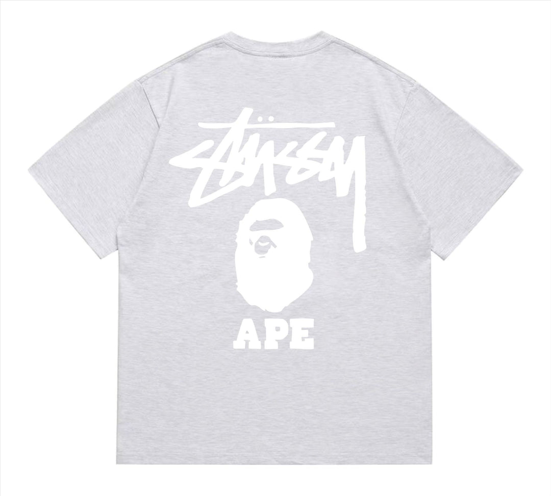 BAPE loose fit short-sleeved letter print t-shirt