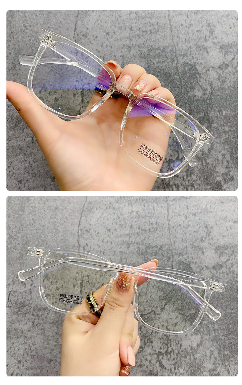 Black square frame TR90 eyeglasses frame