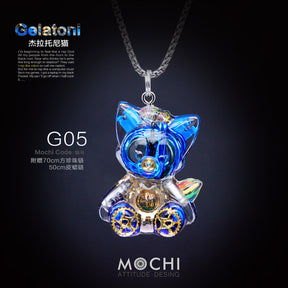 Gera Tony the Cat Cyberpunk Disney Necklace Pendant Keychain