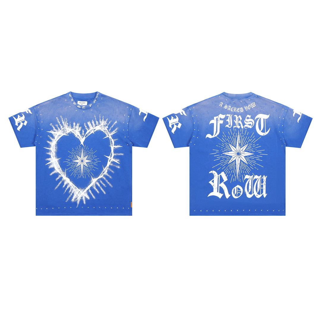 FIRST ROW LOST UTOPIA UNIVERSE CROPPED TEE White