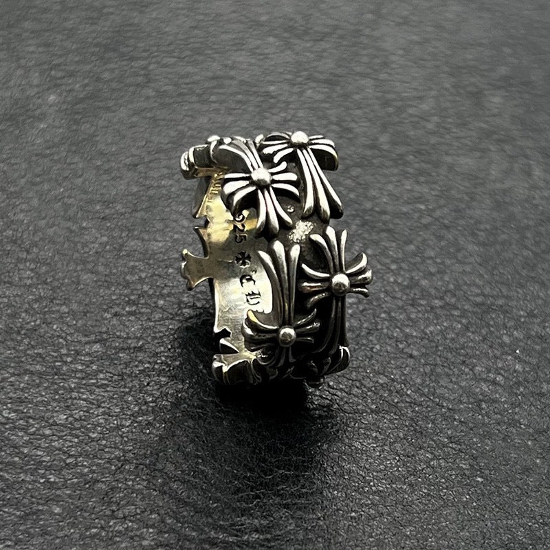 Chrome Hearts 925 Sterling Silver Tombstone Ring