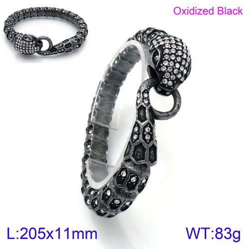 Retro stainless steel snake bracelet