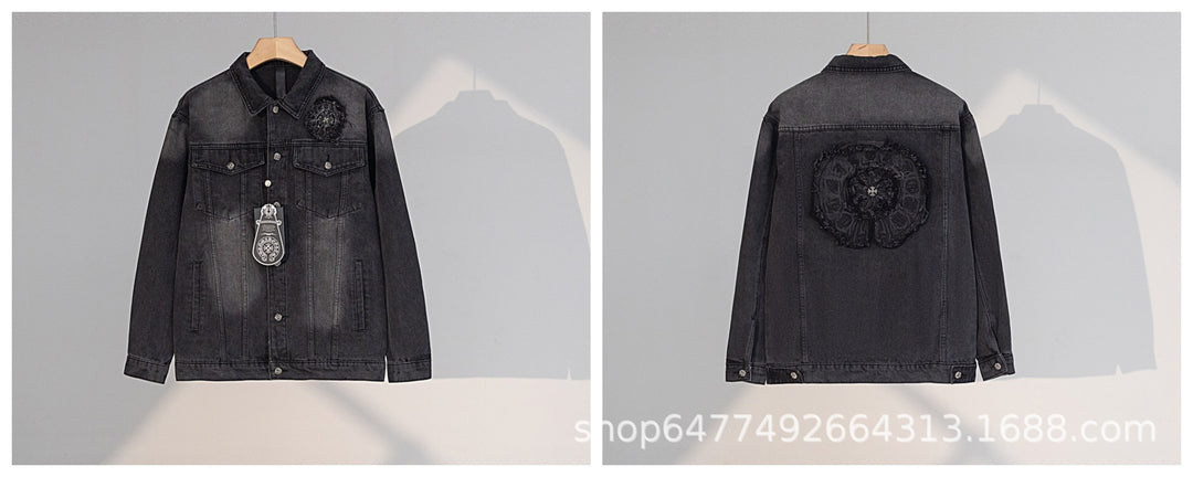 Chrome Hearts Cross Patch Embroidery Baseball Jacket
