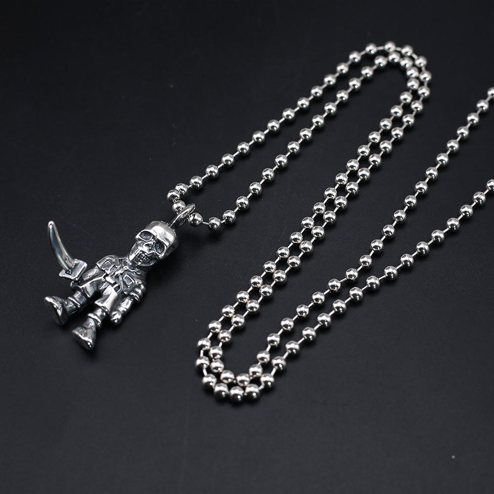 chrome hearts skull soldier necklace