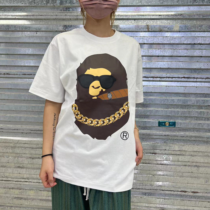 BAPE Ape print cartoon short-sleeved T-shirt