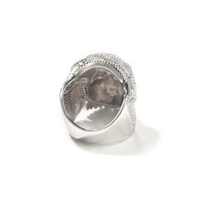 Hip-hop exaggerated portrait inlaid zircon ring