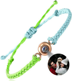 Hand-woven customized color picture personal color photo bracelet