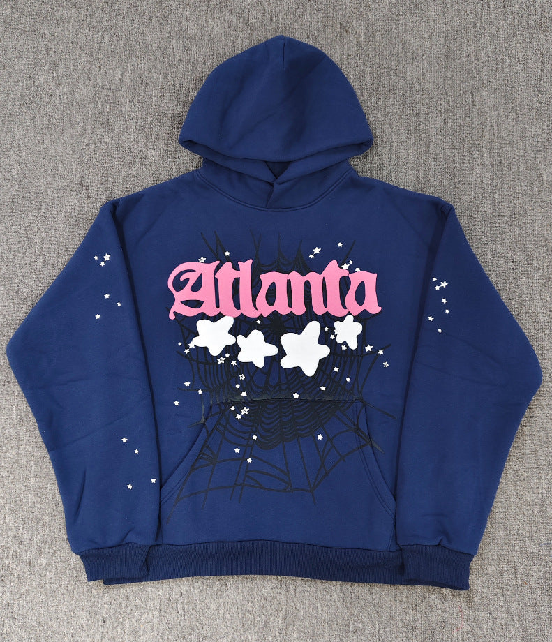 Sp5der Foam Print Spider Thick Fleece Hoodie