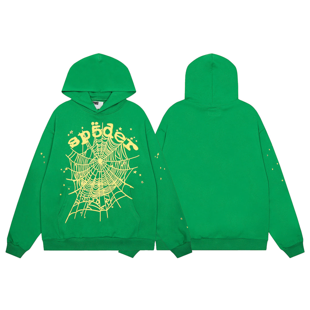 Sp5der555555 Spiderweb Foam Print Sweatshirt Set