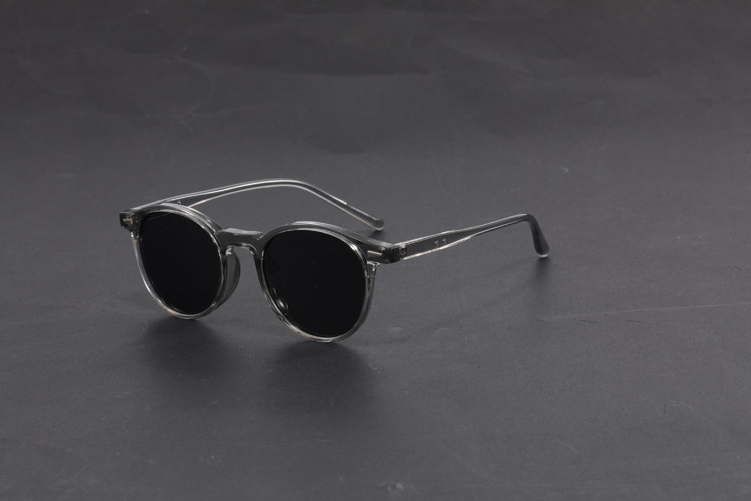 Retro Oval Frame black UV400 protection sunglasses