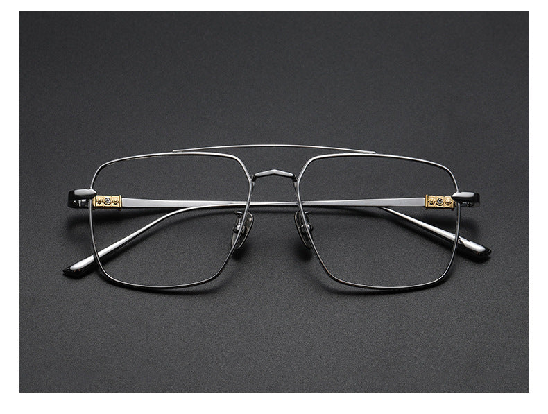 Chrome Hearts large-frame double-bridge eyeglasses