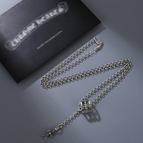 chrome heartsCH cross Round spring clavicle necklace