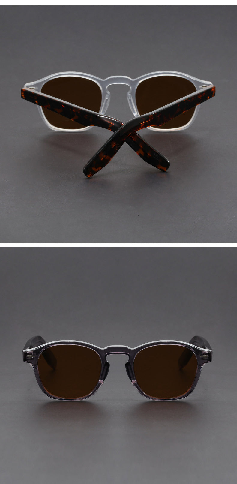 Propionic acid insert round frame sunglasses