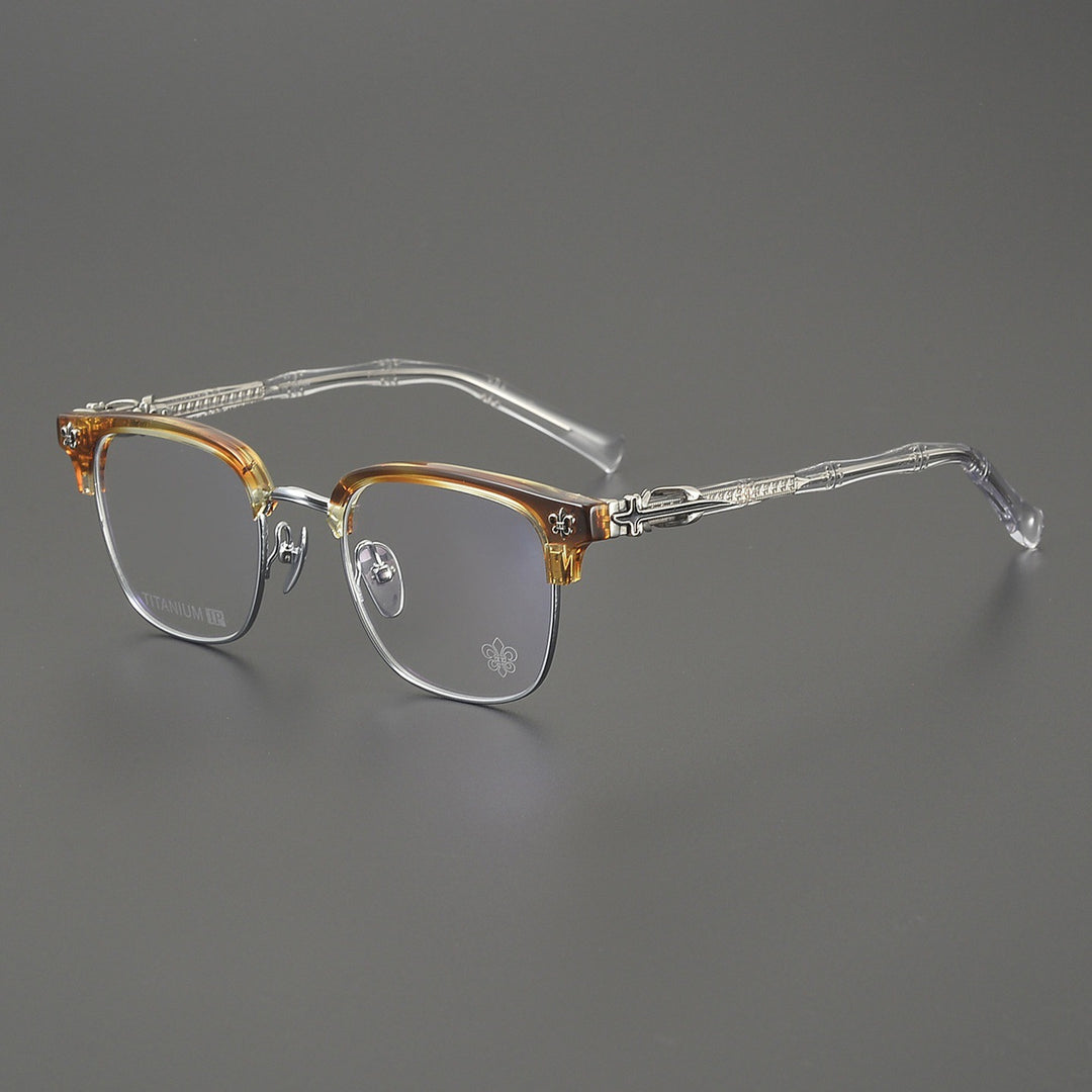 Chrome Hearts Hand-Engraved Vintage Browline Eyeglasses