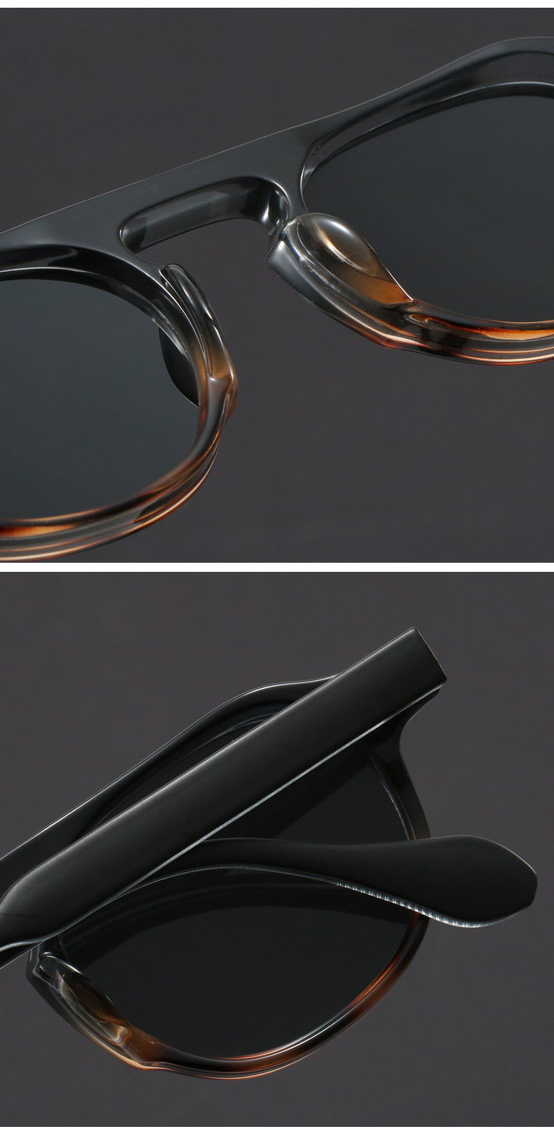 Retro round aviator sunglasses