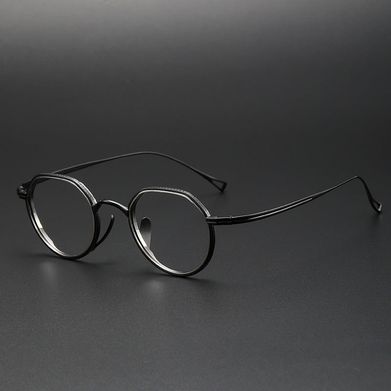 Irregular full-rimmed wide-rimmed eyeglasses for small faces