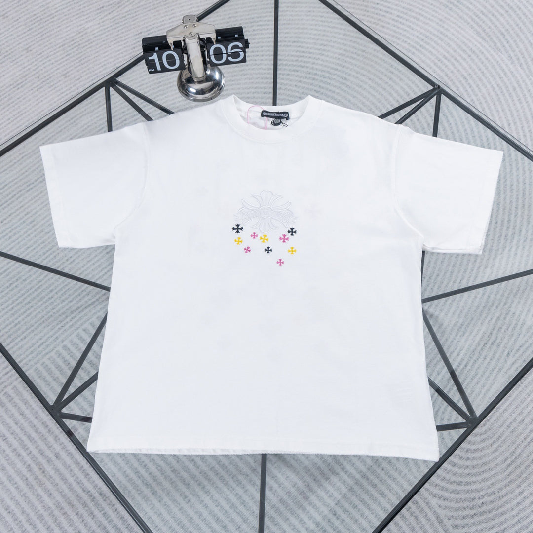 Chrome Hearts Colorful Starry Sky Embroidered T-shirt