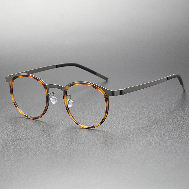 retro Screwless round frame glasses