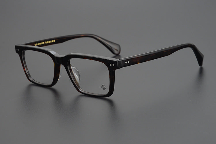 Handcrafted Square Retro Acetate Eyeglasses