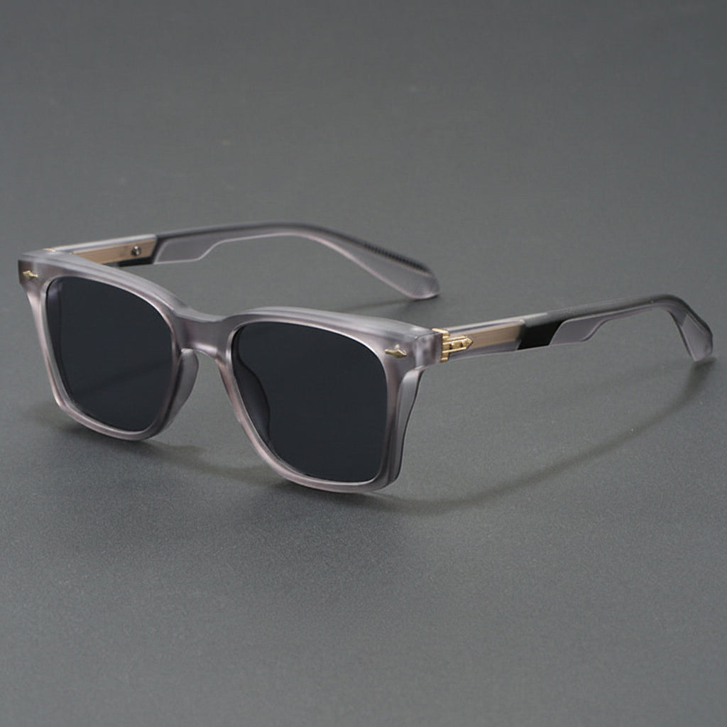 Retro luxury square polarized sunglasses