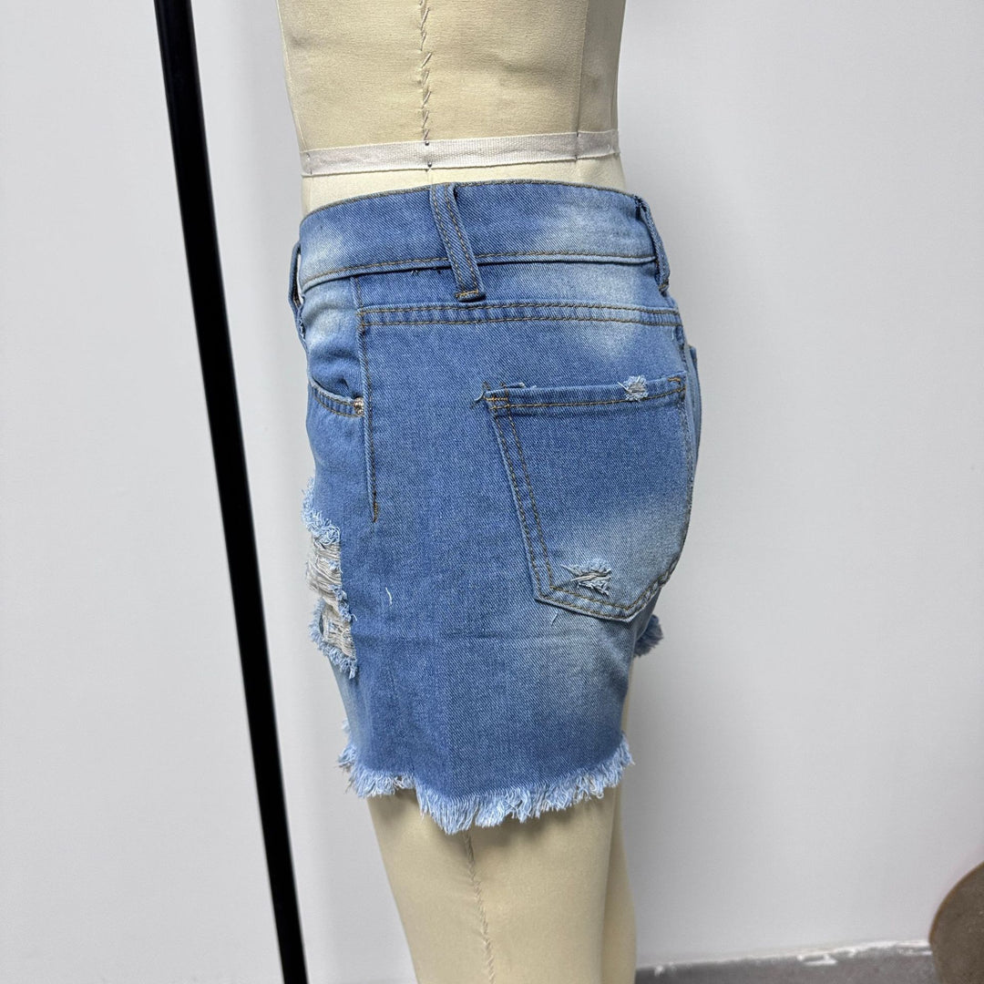 Trendy Distressed Denim Shorts for Women