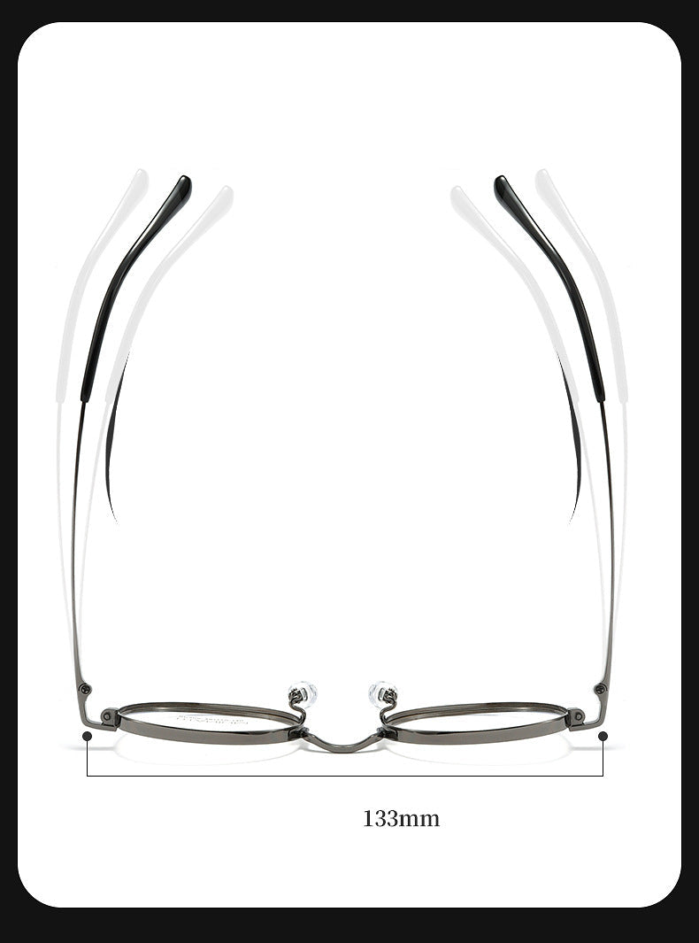 Wide-rim Oval Full-rim Small Frame Glasses