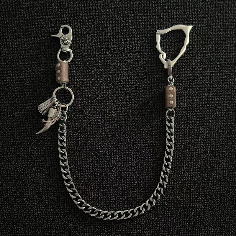 Hip-Hop Street Style Distressed Pants Chain