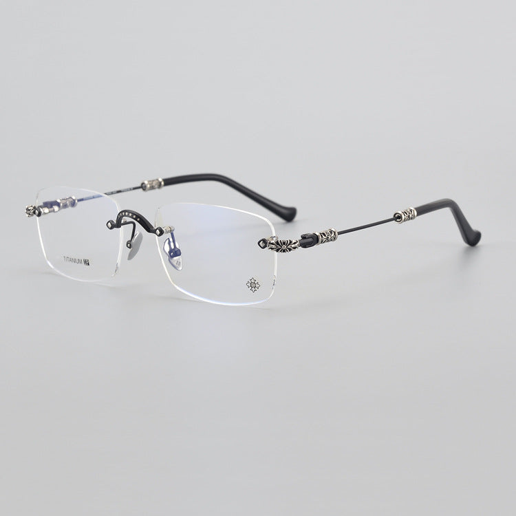 Chrome Hearts rimless pure titanium eyeglasses