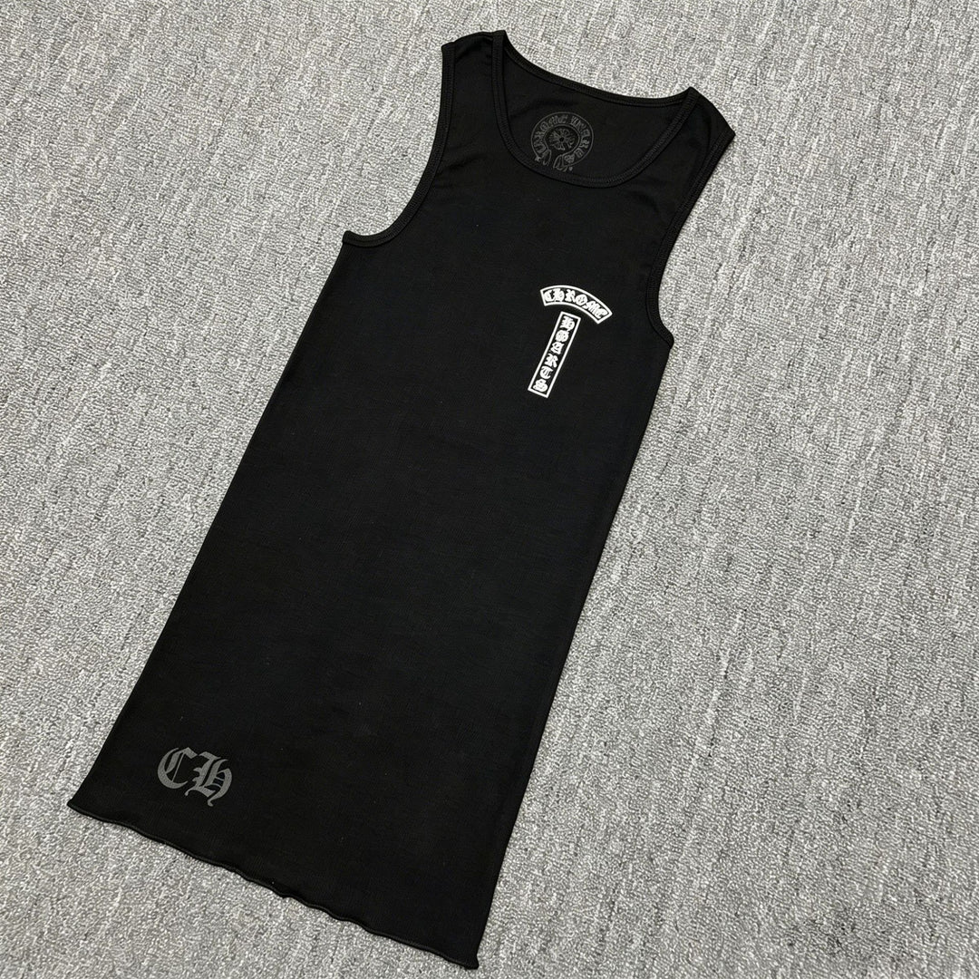 Chrome Hearts T-Style Cross Slim Fit Print Vest Dress