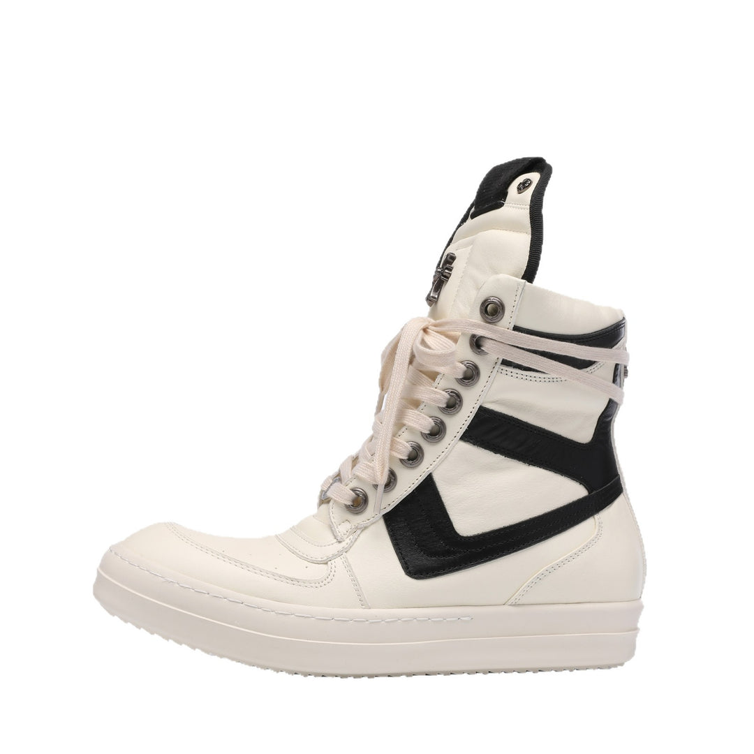 Chrome Hearts Style Mid-Top Sneakers with Platform Sole