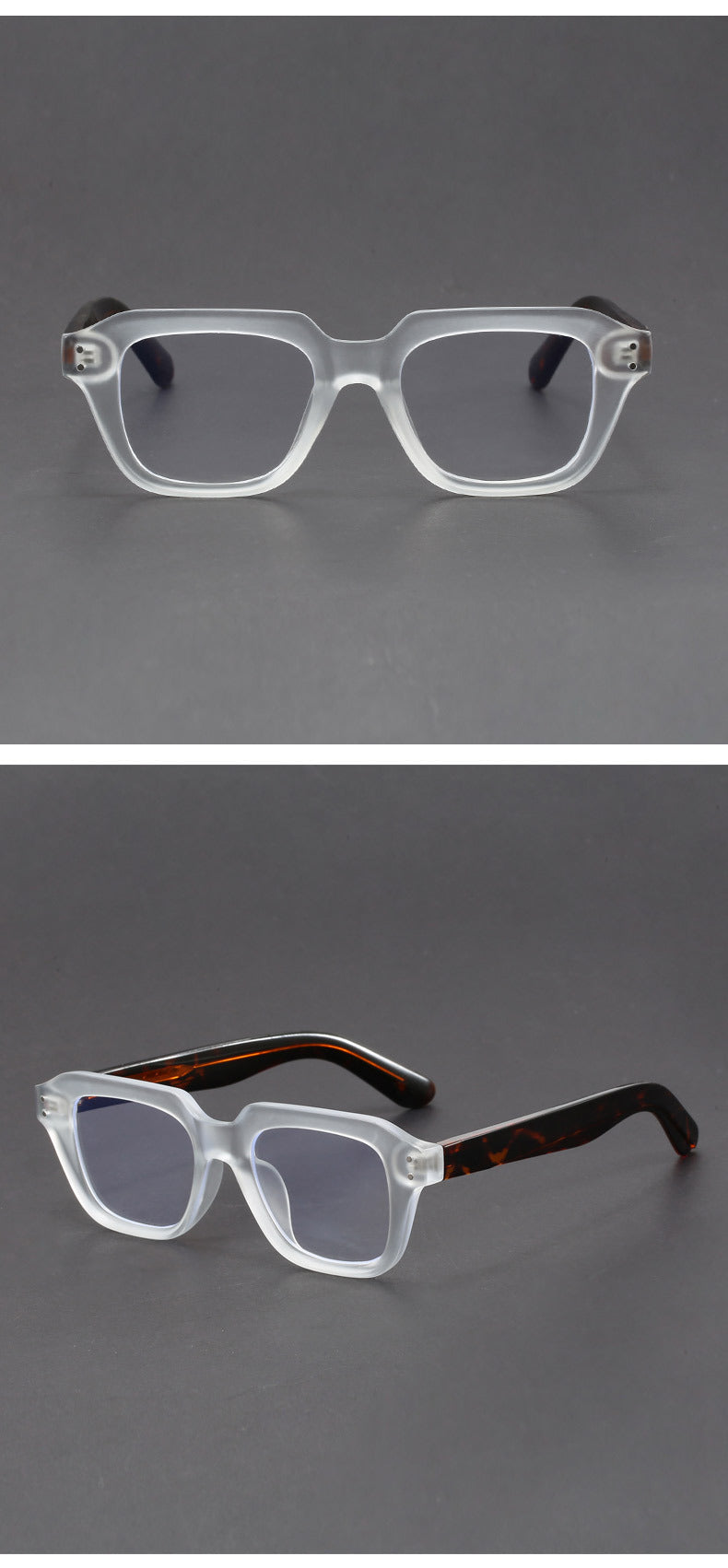 Thick Rectangular Eyeglass Frames for Wider Faces