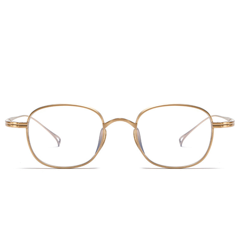 Pure Titanium Small Face Square Retro Glasses Frame