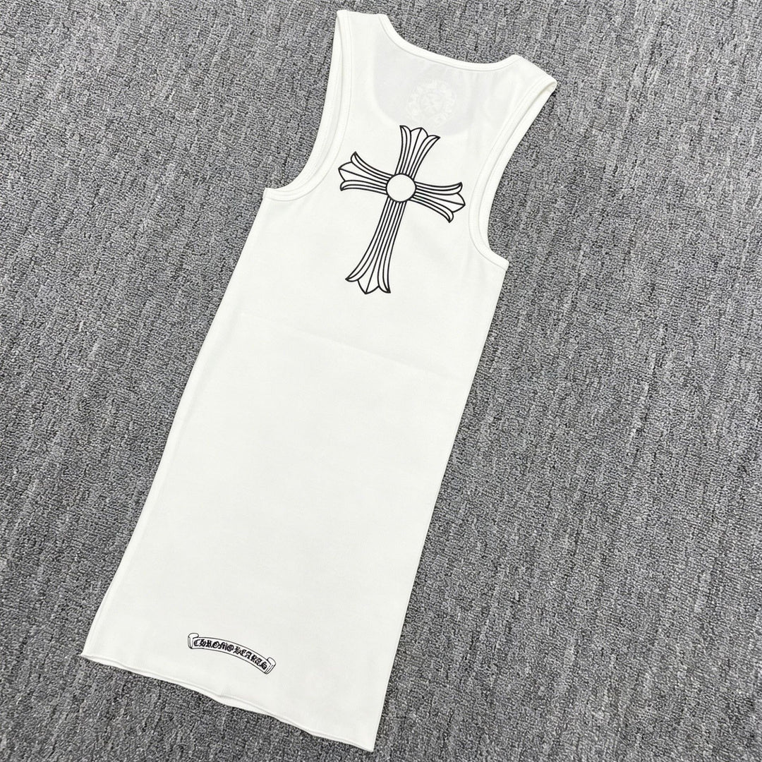 Chrome Hearts T-Style Cross Slim Fit Print Vest Dress