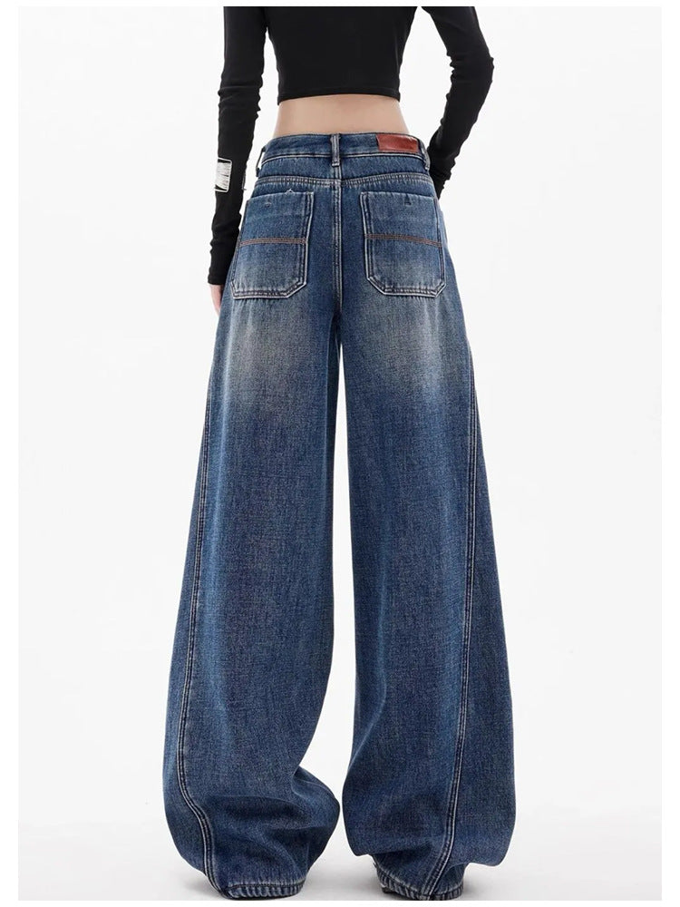 High-Waisted, Loose Fit, Slimming, Floor-Length Wide-Leg Pants