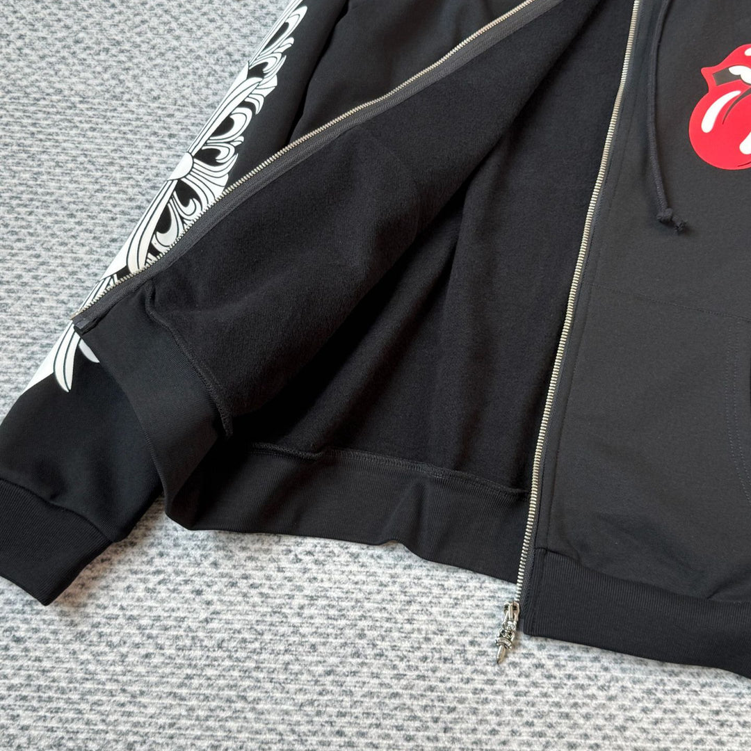 Chrome Hearts Red Lips hooded sweatshirt jacket