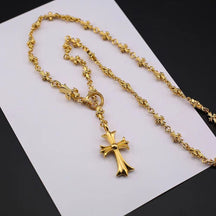 chrome hearts gold silver cross flower