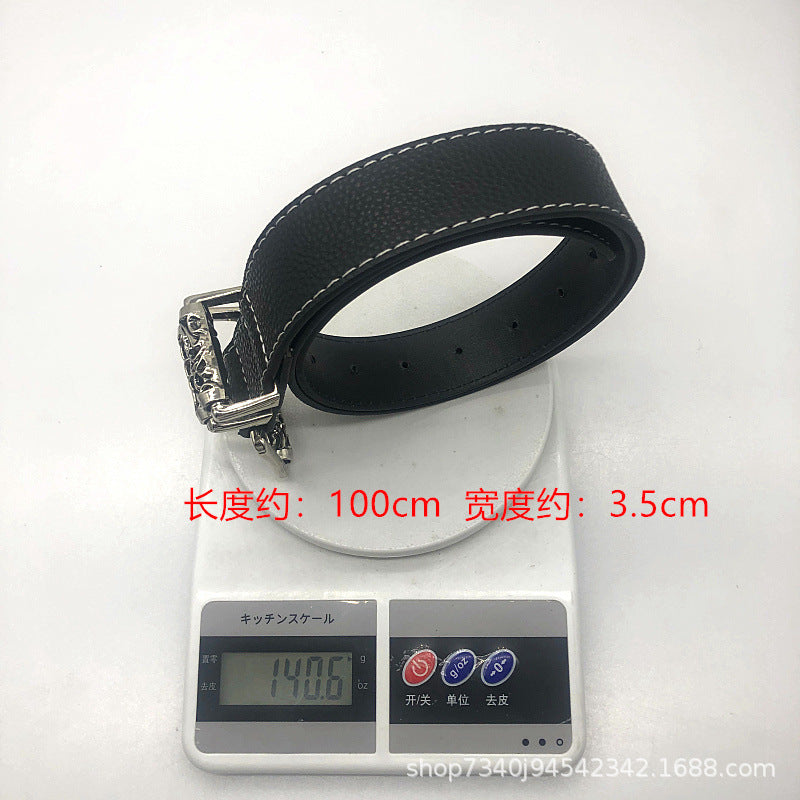 Chrome Hearts roller hollowed-out vine pin buckle belt