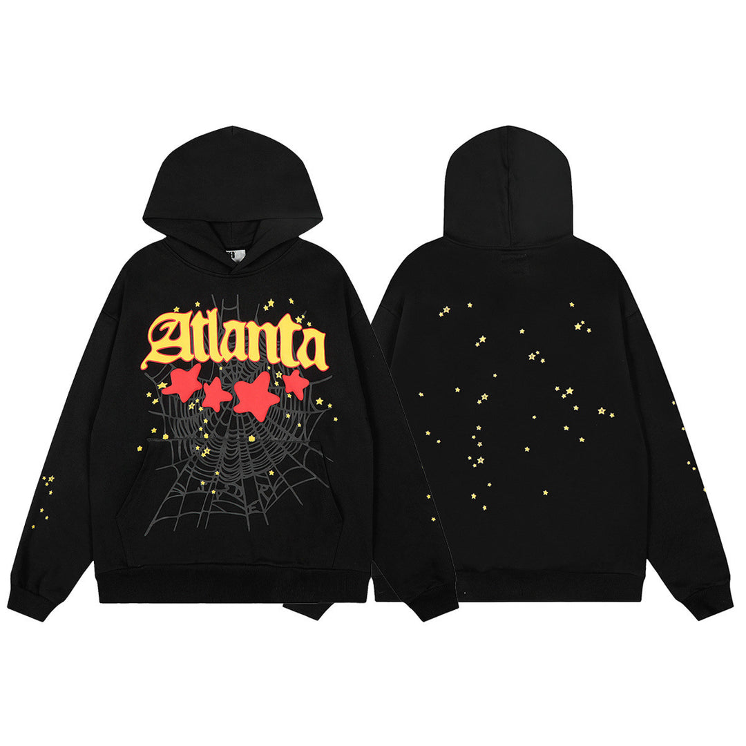 Sp5der555555 Spiderweb Foam Print Sweatshirt Set