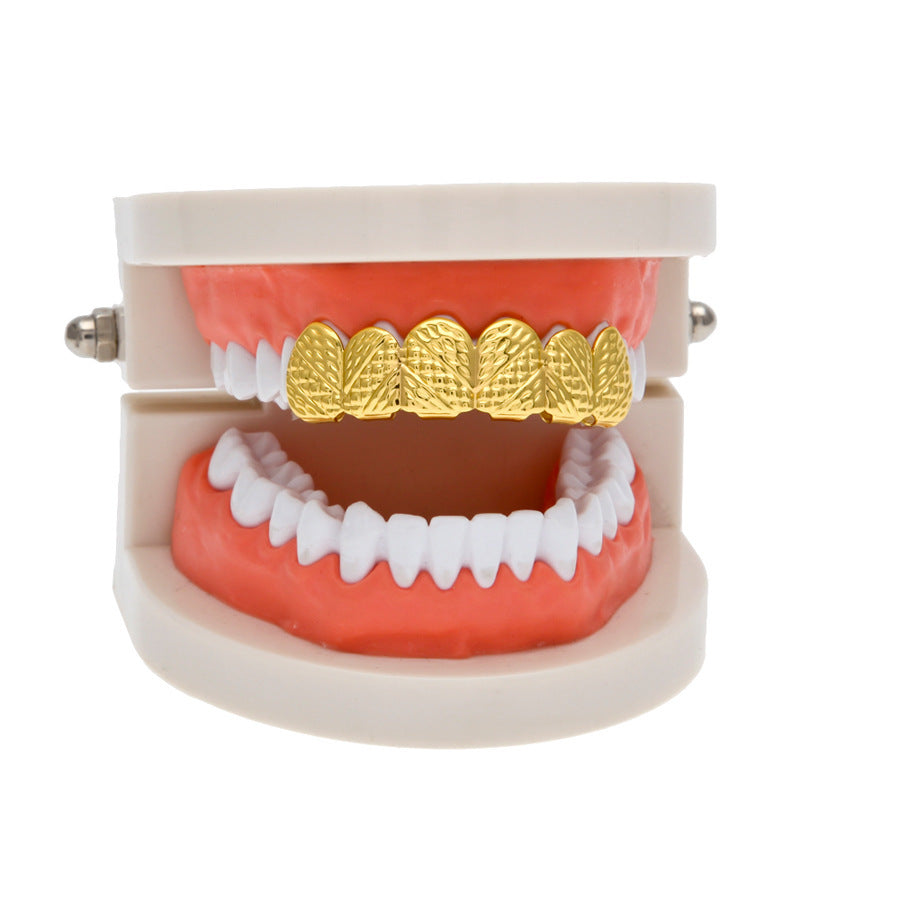 Hip-hop polished braces with gold electroplating