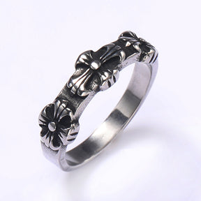 Chrome Hearts Cross Flower Forever Couple Rings
