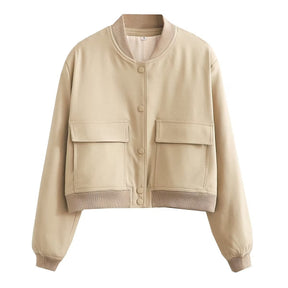 Large pocket short jacket