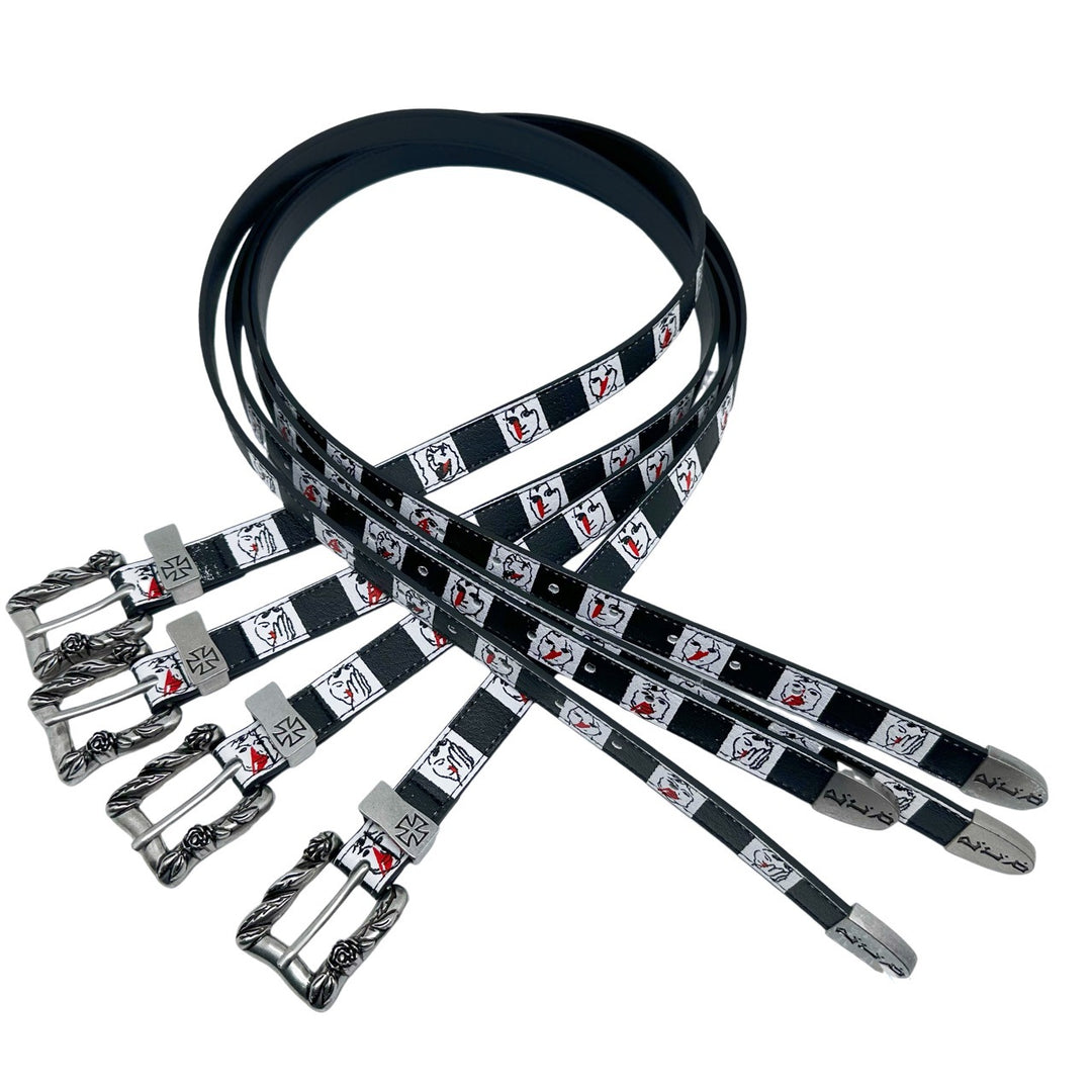 ERD Melancholic Rich Second generation's Blood Nose Checkerboard Black and White Belt