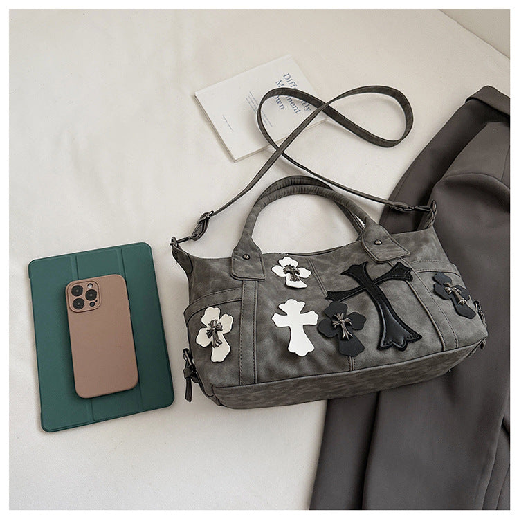 Chrome Hearts grey Patchwork Travel Bag