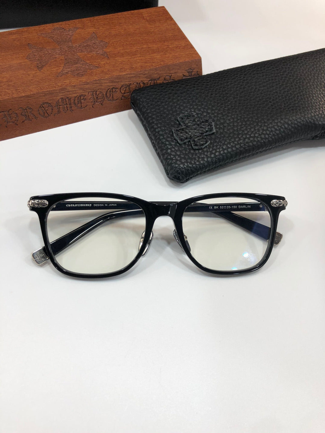 Chrome Hearts stylish thick rim square frame artistic glasses