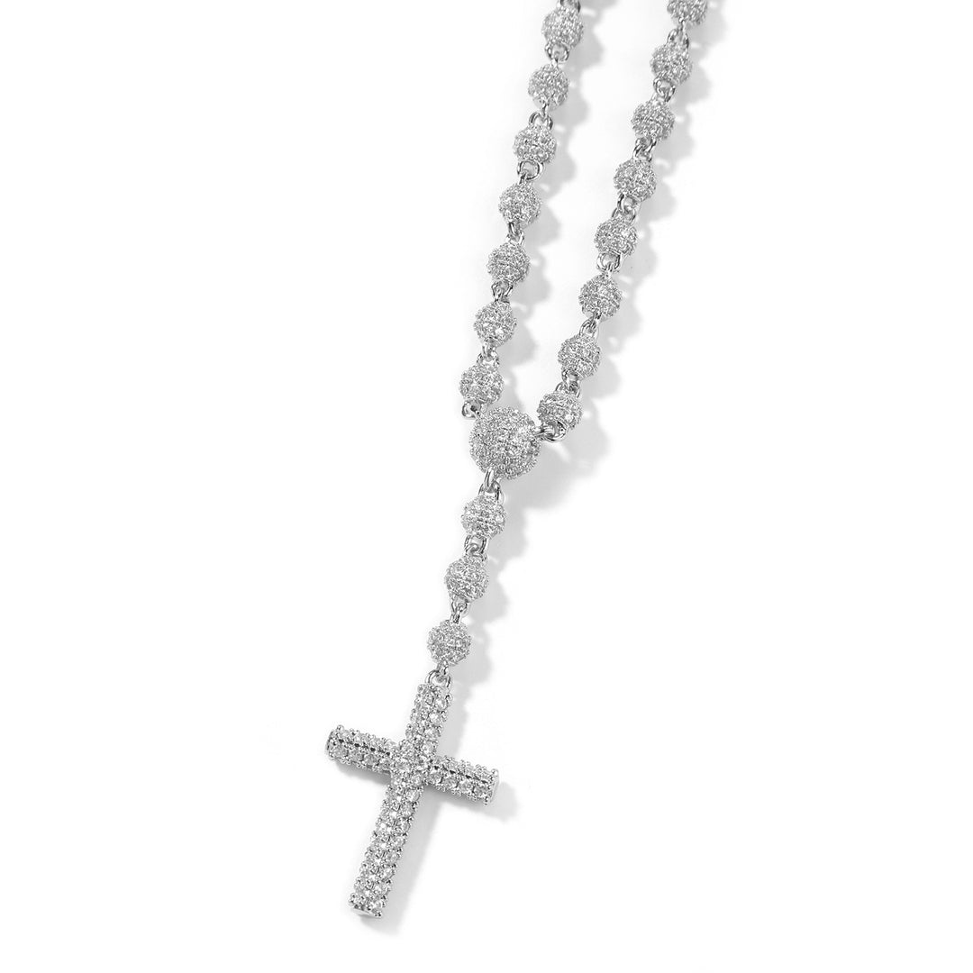 Rosary Clavicle Chain Cross Pendant Beaded Chain