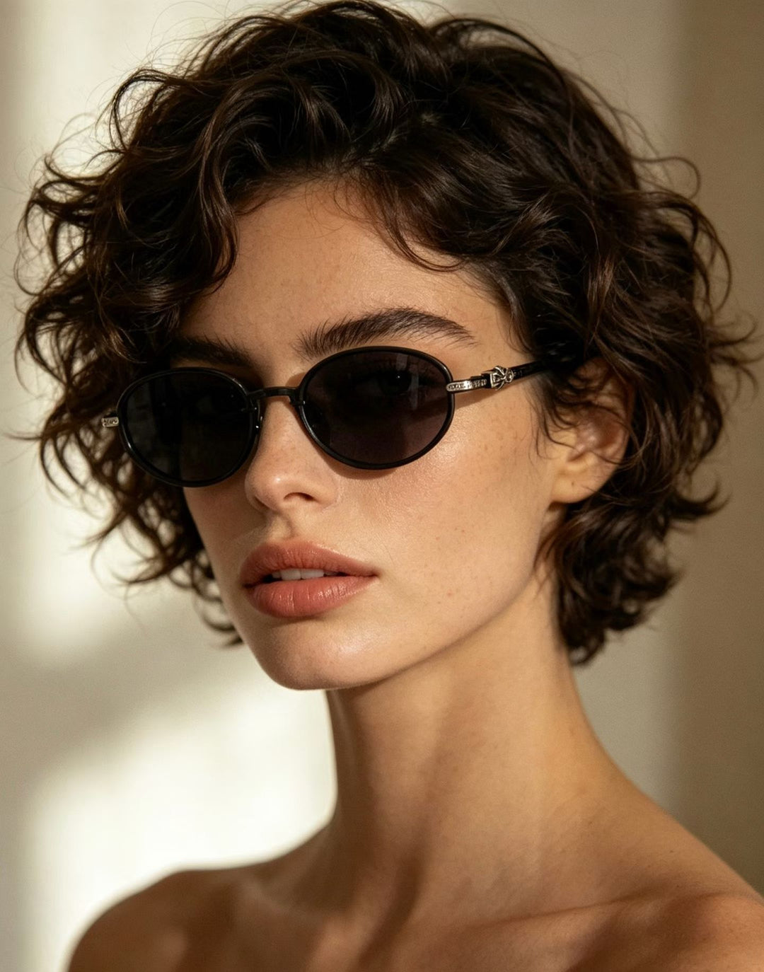 Chrome Hearts Oval Small Frame Futuristic Sunglasses