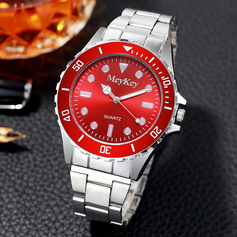 Business luminous quartz watch for students