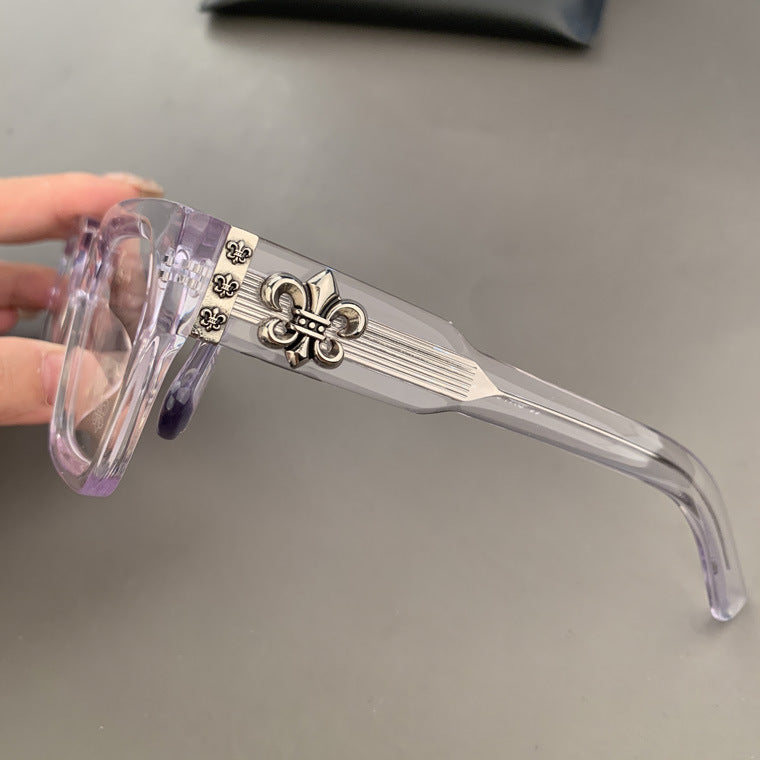 Chrome Hearts thick rimmed large frame no makeup glasses