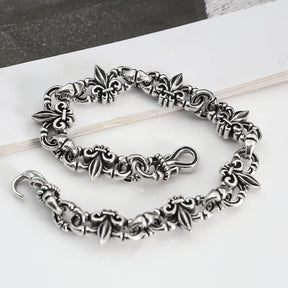 chrome hearts old crusader flower patchwork bracelet